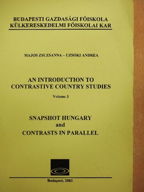 Majos Zsuzsanna - An Introduction to Contrastive Country Studies 3. [antikvár]