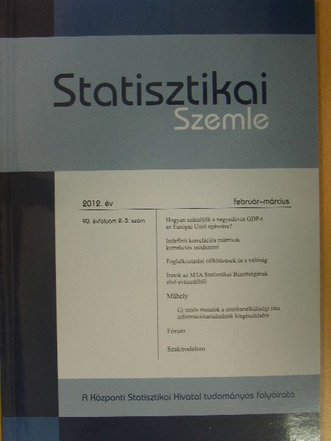 Anwar Klára - Statisztikai Szemle 2012. február-március [antikvár]