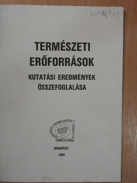 Természeti erőforrások [antikvár]