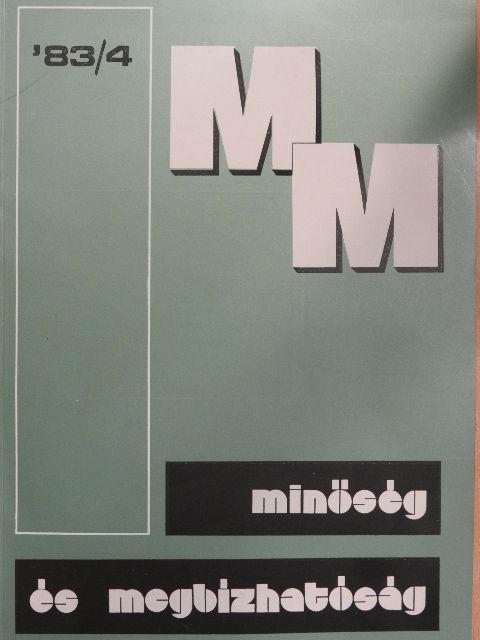 Dr. Kósa Csaba - Minőség és Megbízhatóság 1983/4. [antikvár]