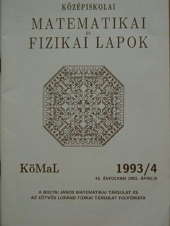 Gyimesi Róbert - Középiskolai matematikai és fizikai lapok 1993. április [antikvár]