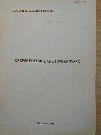 Dr. Csongor Dénes - Kereskedelmi banktevékenység [antikvár]