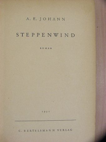 A. E. Johann - Steppenwind [antikvár]