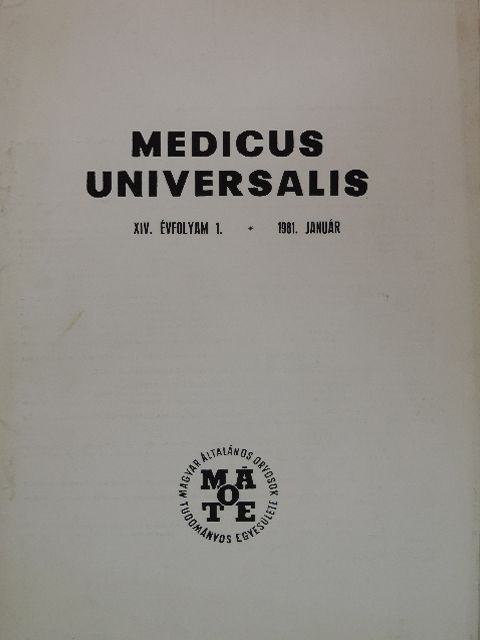 Dr. Ádám Endre - Medicus Universalis 1981. január/Supplementum [antikvár]