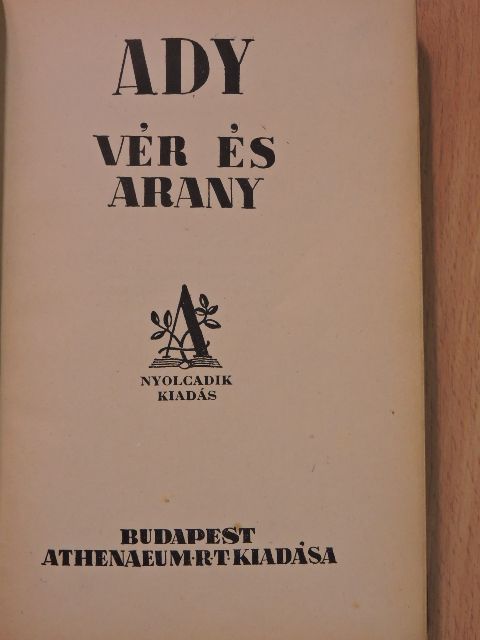 Ady Endre - Vér és arany [antikvár]