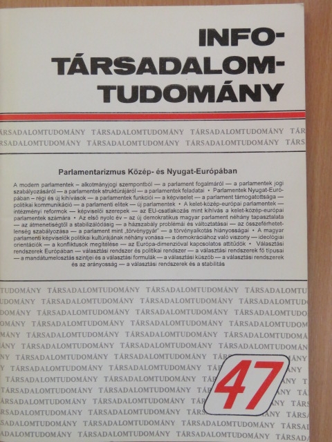Ágh Attila - Info-Társadalomtudomány 1999. december [antikvár]