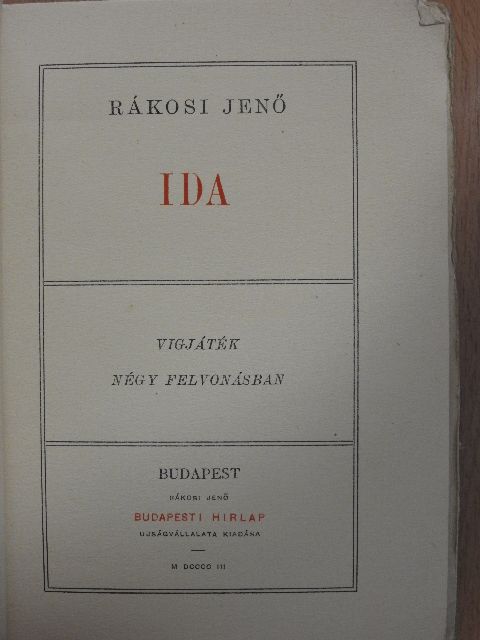 Rákosi Jenő - Ida [antikvár]