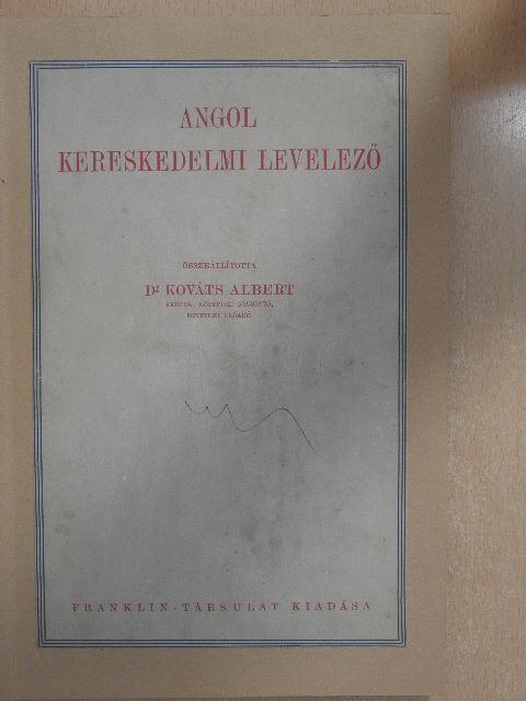 Angol kereskedelmi levelező [antikvár]