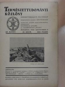 Kadocsa Gyula - Természettudományi Közlöny 1928. szeptember 15. [antikvár]