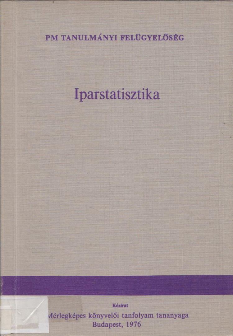 Dr. Ollé Lajos - Iparstatisztika [antikvár]