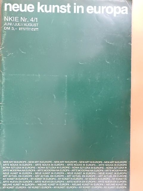 Neue Kunst in Europa Juni/Juli/August 1984 [antikvár]