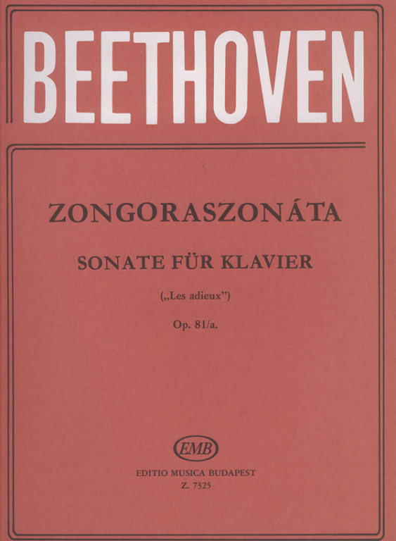 BEETHOVEN - ZONGORASZONÁTA OP.81/A (LES ADIEUX) UJJRENDDEL ELLÁTTA:WEINER LEO