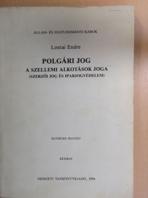 Lontai Endre - Polgári jog [antikvár]