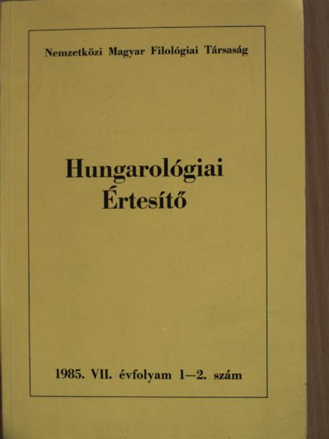 Hungarológiai Értesítő 1985/1-2. [antikvár]