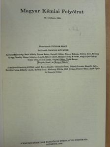 Magyar Kémiai Folyóirat 1990. január-december [antikvár]