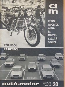 Almássy Tibor - Autó-motor 1974. október 21. [antikvár]