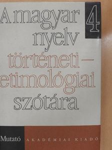 Farkas Vilmos - A magyar nyelv történeti-etimológiai szótára 4. (töredék) [antikvár]