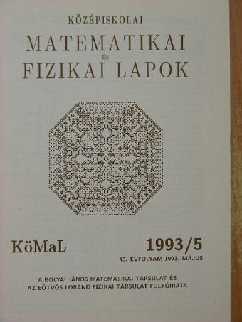 Gyimesi Róbert - Középiskolai matematikai és fizikai lapok 1993. május [antikvár]