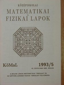 Gyimesi Róbert - Középiskolai matematikai és fizikai lapok 1993. május [antikvár]