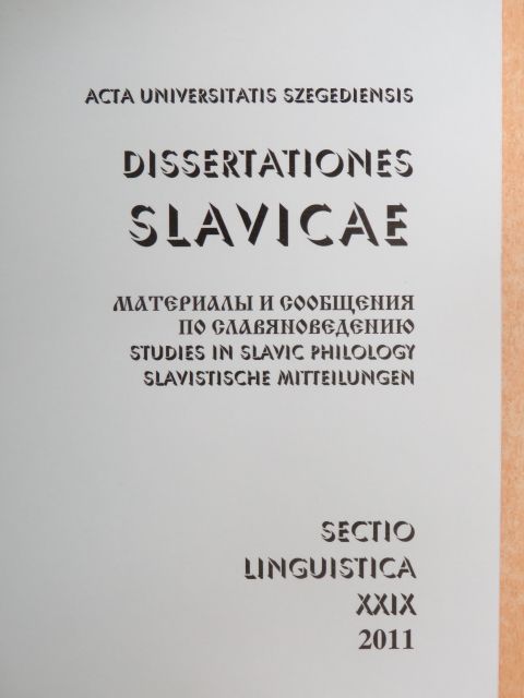 Firisz Hhajnalka - Dissertationes Slavicae XXIX [antikvár]
