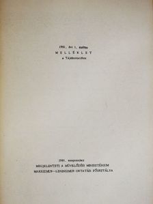 Dr. Mihalik István - 1981. évi 1. számú melléklet a Tájékoztatóhoz [antikvár]