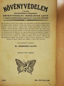 Dr. Urbányi Jenő - Növényvédelem 1932. január-december/Kertészet 1932. (nem teljes évfolyam) [antikvár]