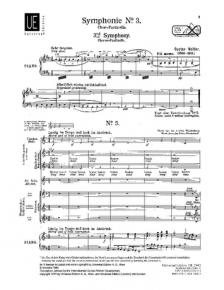 MAHLER, GUSTAV - SYMPHONIE NR. 3 FOR CHOIR AND ALTO SOLO KLAVIERAUSZUG