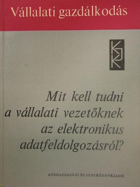 Karl-Heinz Steuer - Mit kell tudni a vállalati vezetőknek az elektronikus adatfeldolgozásról? [antikvár]