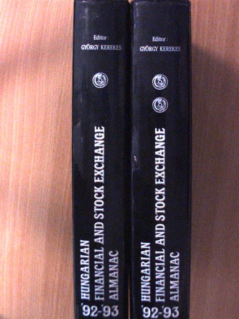 Dr. Asztalos László - Hungarian Financial and Stock Exchange Almanac 1992-1993 1-2. [antikvár]