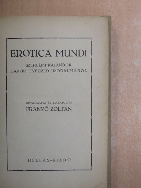 Erotica Mundi [antikvár]