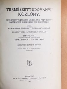Berget Alfonz - Természettudományi Közlöny 1912. január-december/Pótfüzetek a Természettudományi Közlönyhöz 1912. január-december [antikvár]