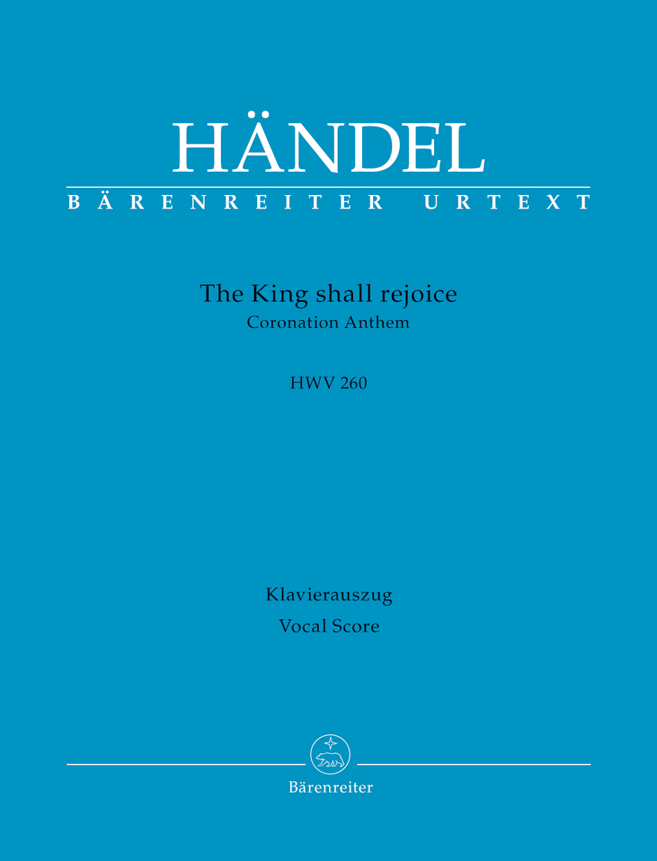 HAENDEL - THE KING SHALL REJOICE. CORONATION ANTHEM HWV 260, KLALVIERAUSZUG