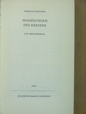 Warwick Deeping - Wandlungen des Herzens [antikvár]