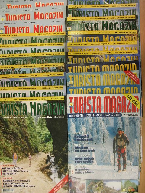 Turista Magazin 2001-2004. (vegyes számok) (20 db) [antikvár]
