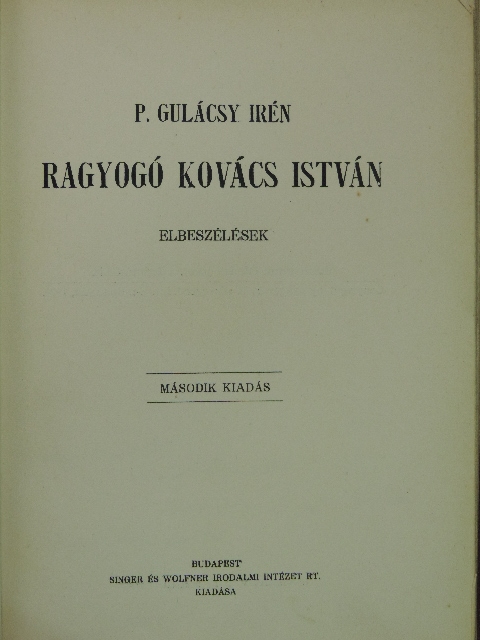P. Gulácsy Irén - Ragyogó Kovács István [antikvár]