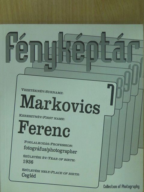 Markovics Ferenc (dedikált példány) [antikvár]
