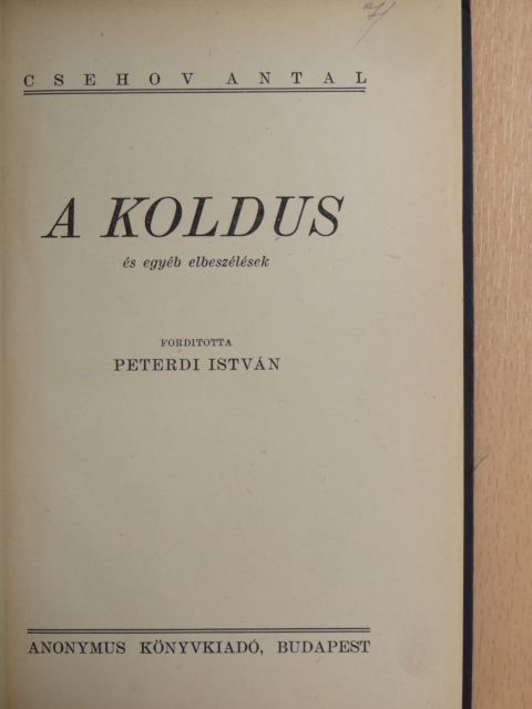 Csehov Antal - A koldus [antikvár]