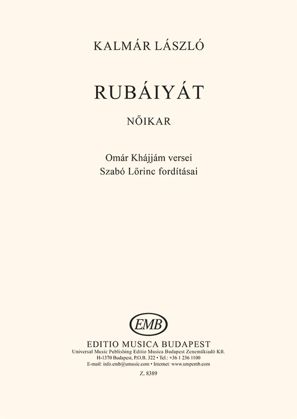 Kalmár László - RUBÁIYÁT - NŐIKARRA