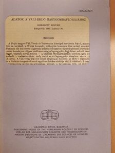 Kereszty Zoltán - Adatok a Váli-erdő nagygombaflórájához [antikvár]