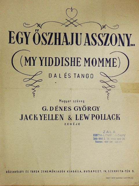 Jack Yellen - Egy őszhaju asszony... [antikvár]
