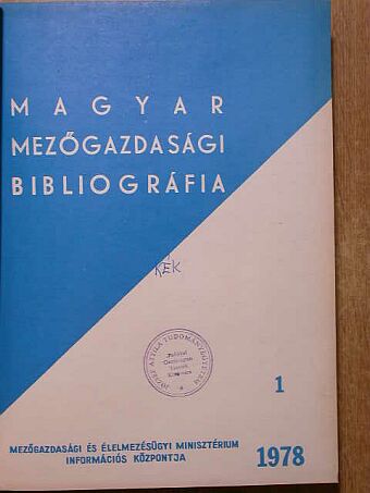 Magyar mezőgazdasági bibliográfia 1978/1-4. [antikvár]