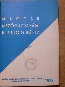 Magyar mezőgazdasági bibliográfia 1978/1-4. [antikvár]