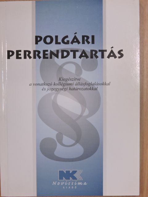 Polgári perrendtartás [antikvár]
