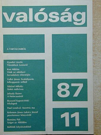 Adam Krzeminski - Valóság 1987. november [antikvár]