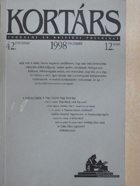 Alexa Károly - Kortárs 1998. december [antikvár]