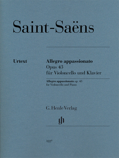 SAINT -SAENS - ALLEGRO APPASSIONATO OP.43 FÜF VIOLONCELLO UND KLAVIER