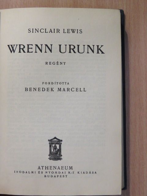 Sinclair Lewis - Wrenn urunk [antikvár]