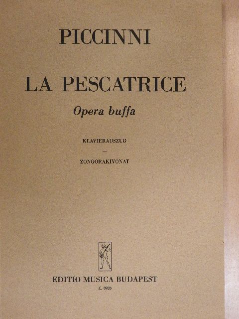 Niccoló Piccinni - La Pescatrice [antikvár]