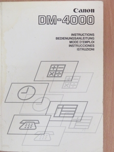 Canon DM-4000 - Instructions/Bedienungsanleitung/Mode d'Emploi/Instrucciones/Istruzioni [antikvár]