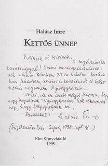 Halász Imre - Kettős ünnep (Dedikált) [antikvár]